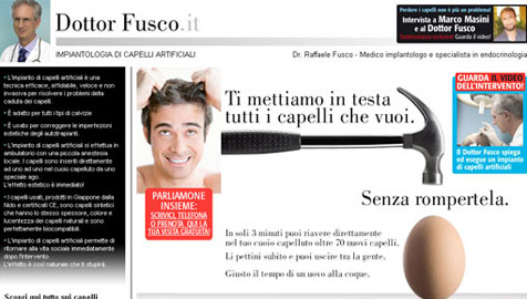 Dr. Fusco - Impiantologia di capelli artificiali